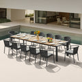 HIGOLD LUMEN Extendable Teak Outdoor Dining Set for 12 — FSC Certified