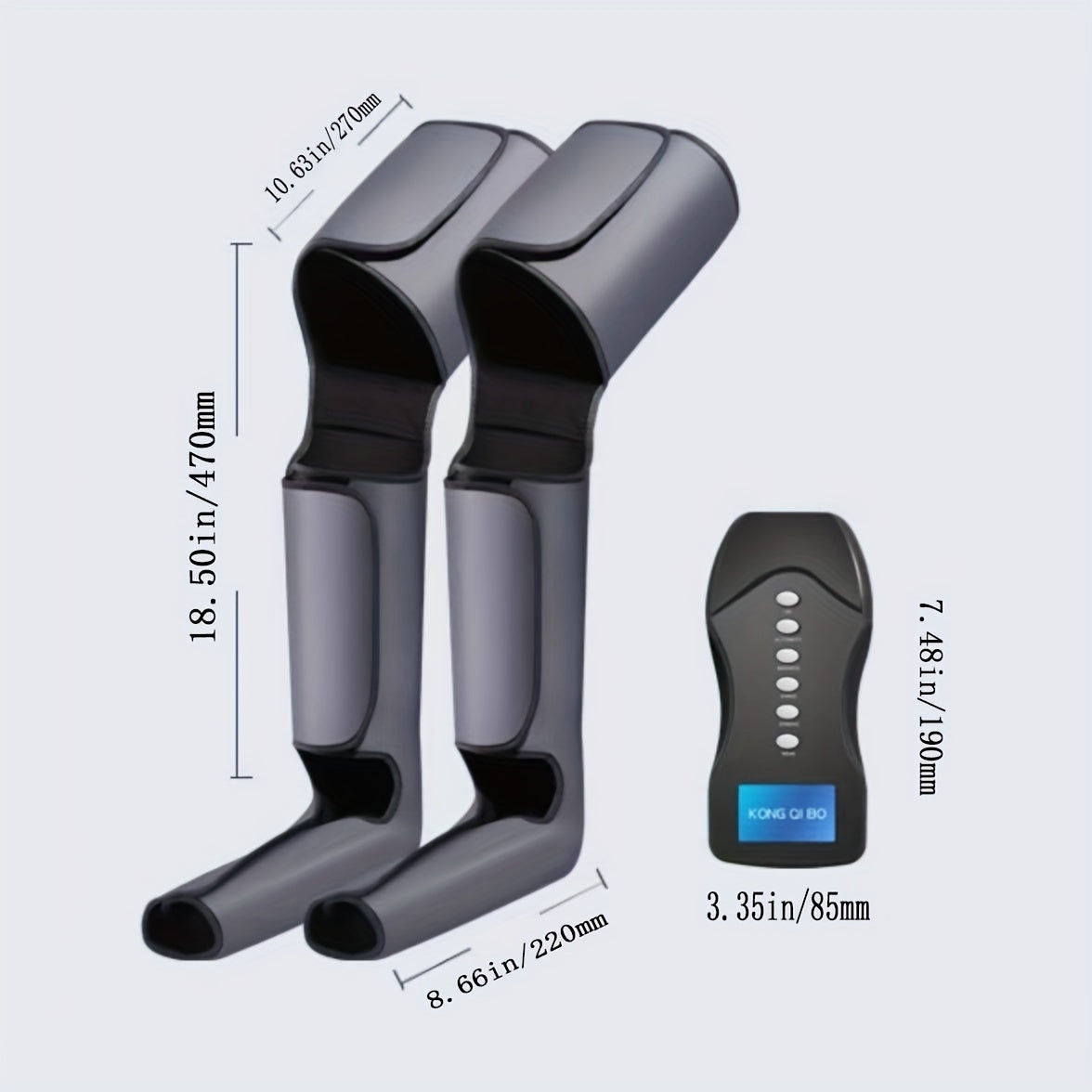 Air Compression Leg & Foot Massager — Cordless & Rechargeable