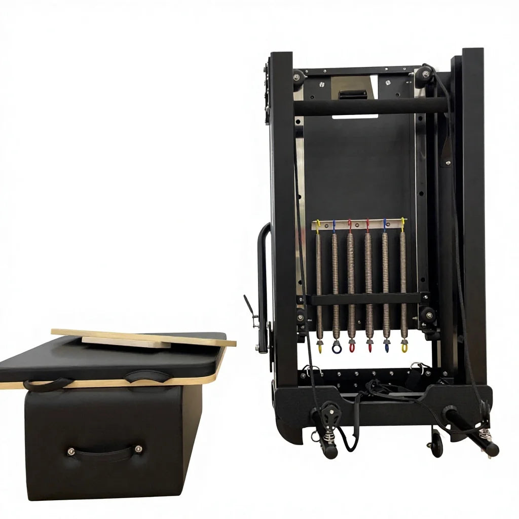 Foldable Aluminum Pilates Reformer — Professional Studio Grade