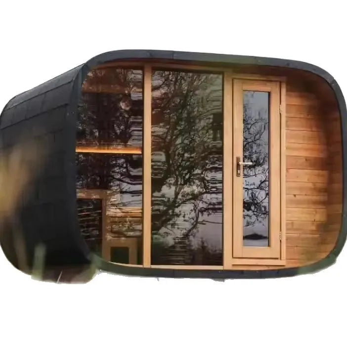 Solid Wood Outdoor Sauna Room — Dry Steam, Far Infrared & Wet Steam