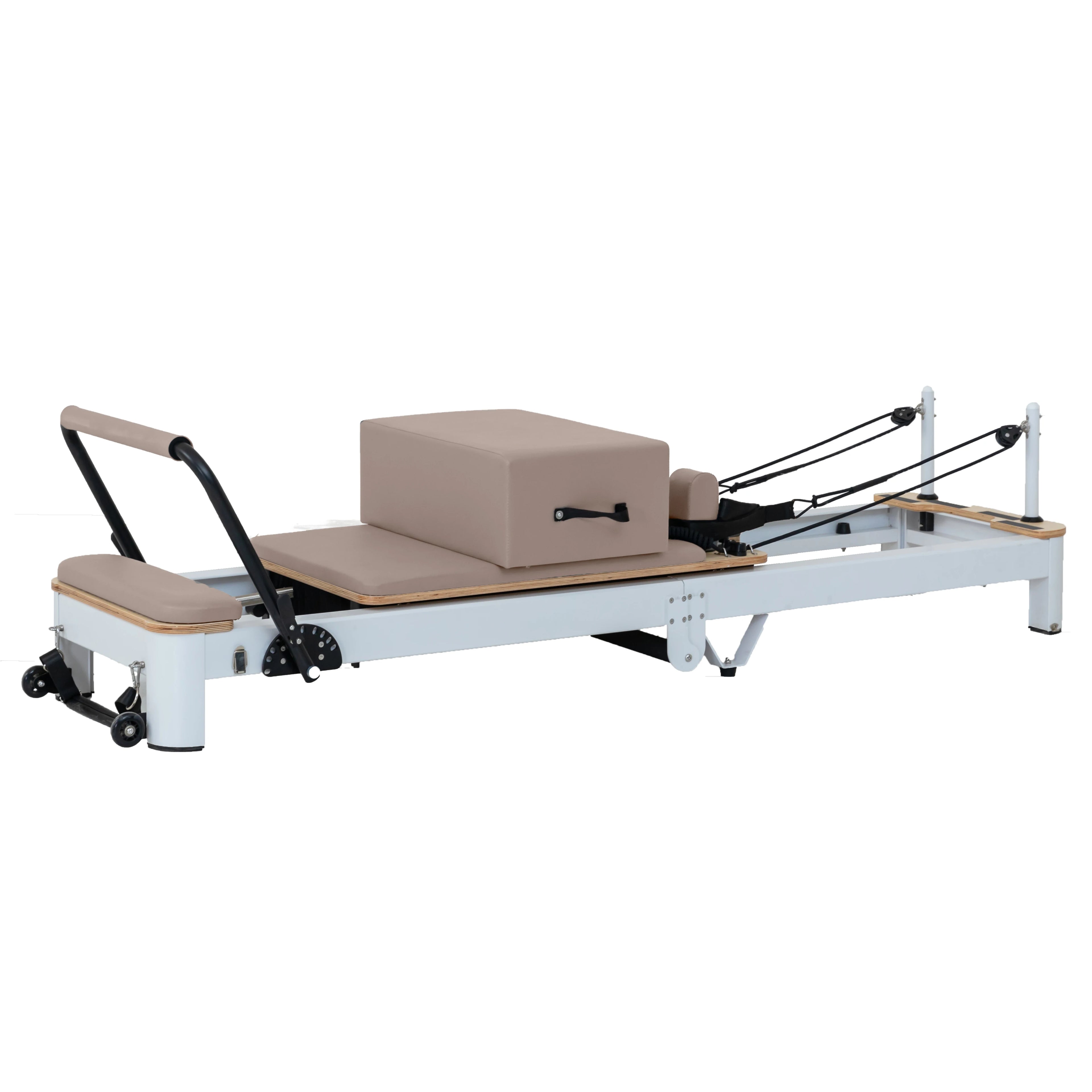 Foldable Aluminum Pilates Reformer — Professional Studio Grade