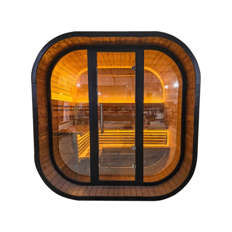 Spruce Square Outdoor Sauna Room — Traditional Steam Sauna for 3–6 People