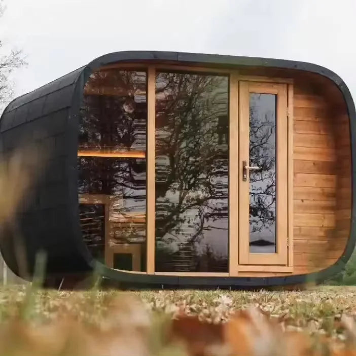 Solid Wood Outdoor Sauna Room — Dry Steam, Far Infrared & Wet Steam