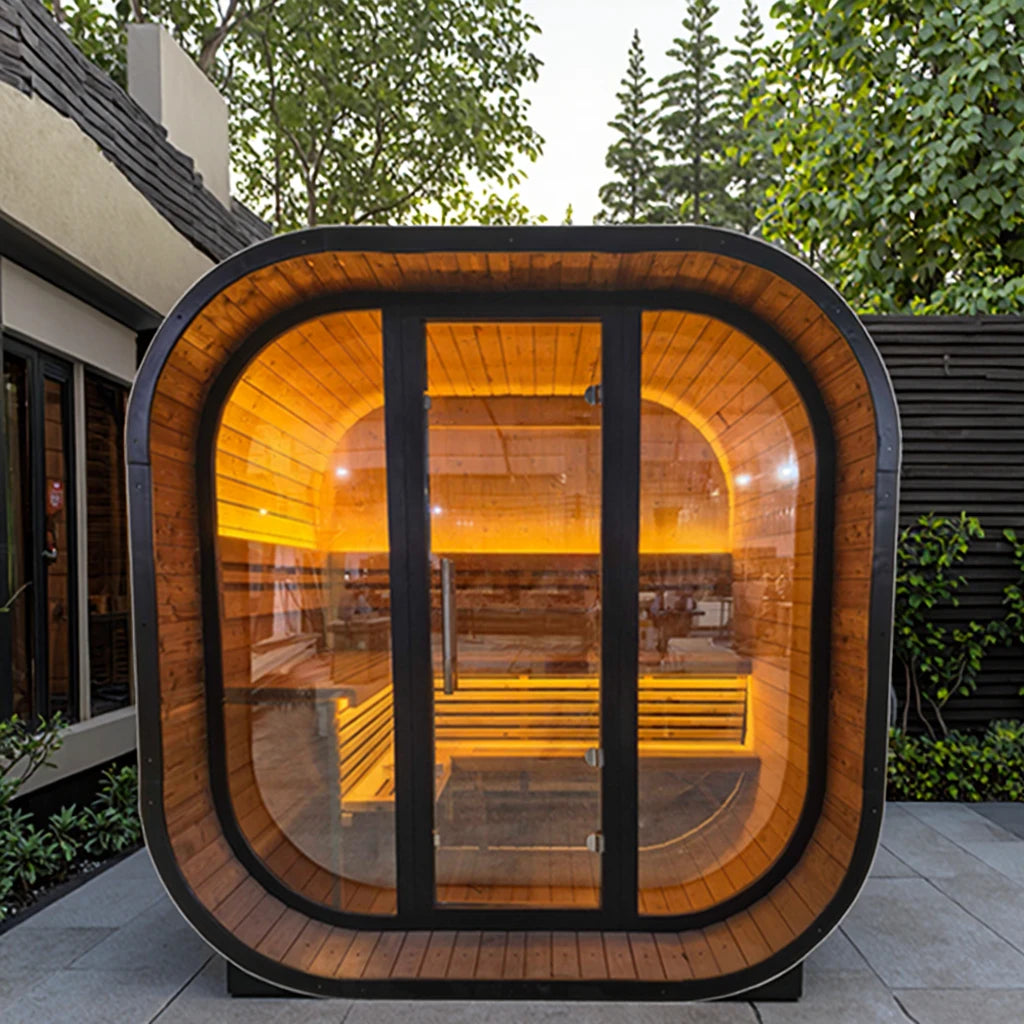 Spruce Square Outdoor Sauna Room — Traditional Steam Sauna for 3–6 People