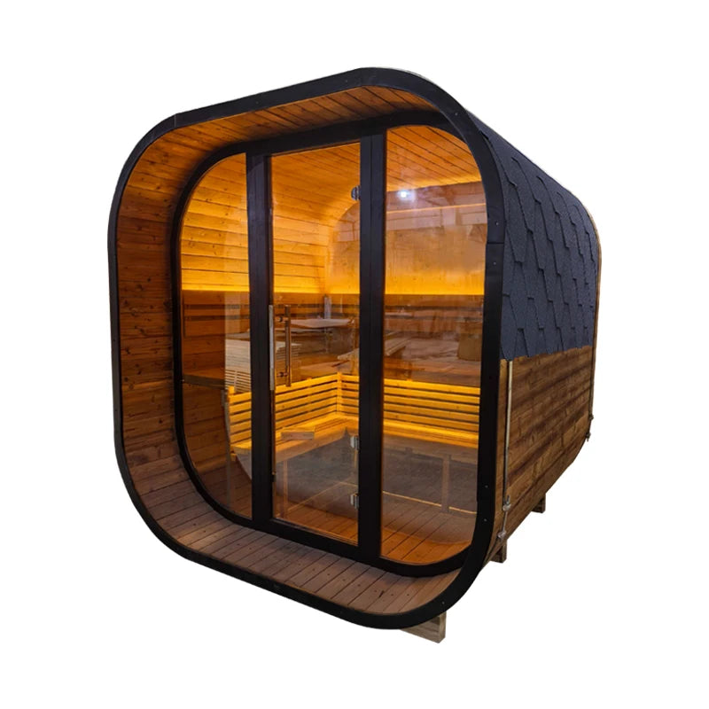 Spruce Square Outdoor Sauna Room — Traditional Steam Sauna for 3–6 People