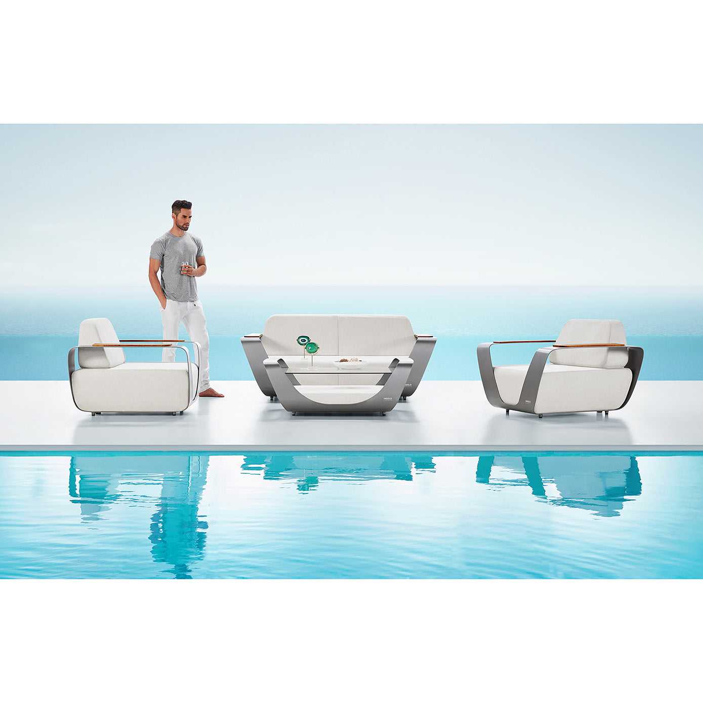 HIGOLD Onda Outdoor Luxury Conversation Set for 4 — Pininfarina Design