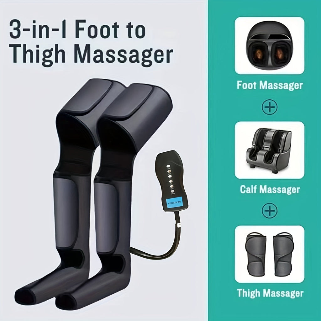 Air Compression Leg & Foot Massager — Cordless & Rechargeable