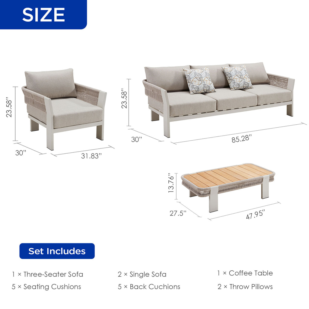 HIGOLD Borromeo Outdoor Sofa Set for 5 — Claudio Bellini Design