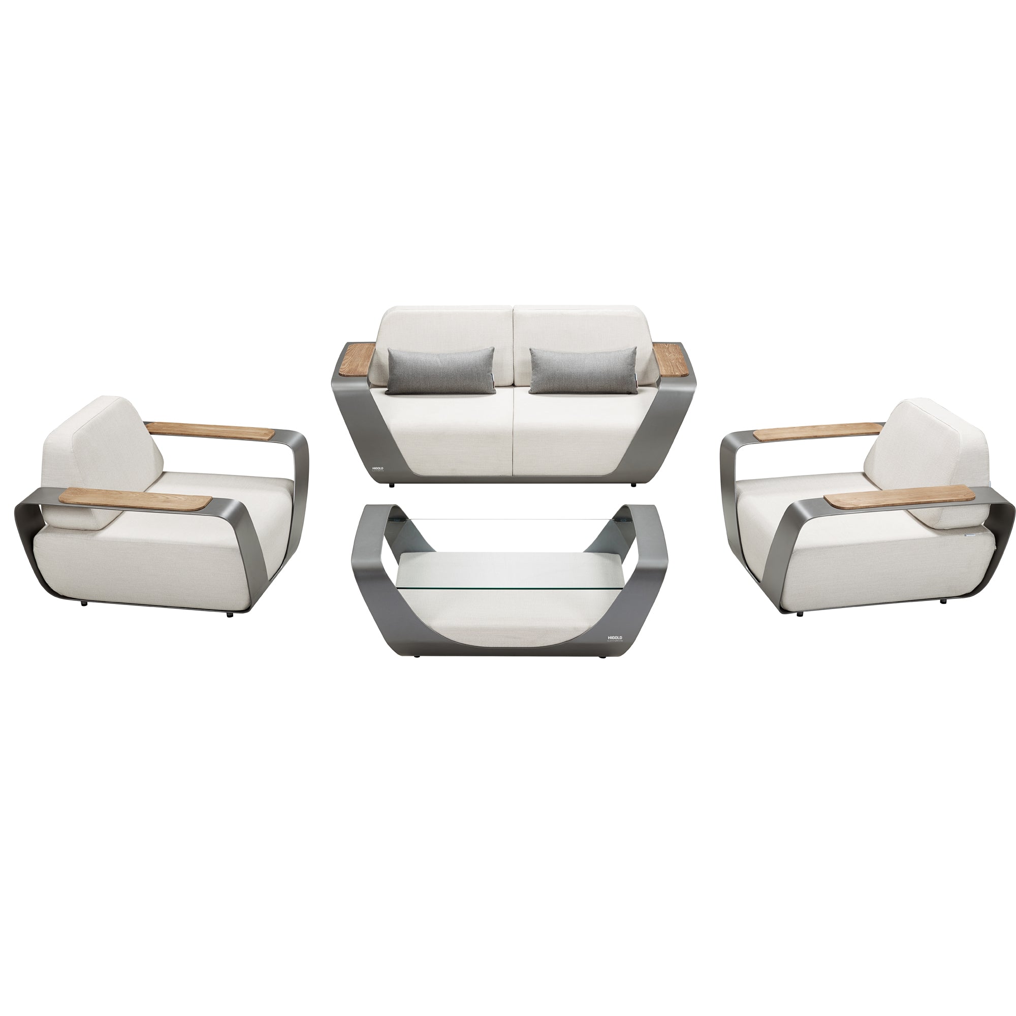 HIGOLD Onda Outdoor Luxury Conversation Set for 4 — Pininfarina Design