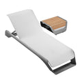 HIGOLD Onda Outdoor Chaise Lounger with Side Table — Pininfarina Design